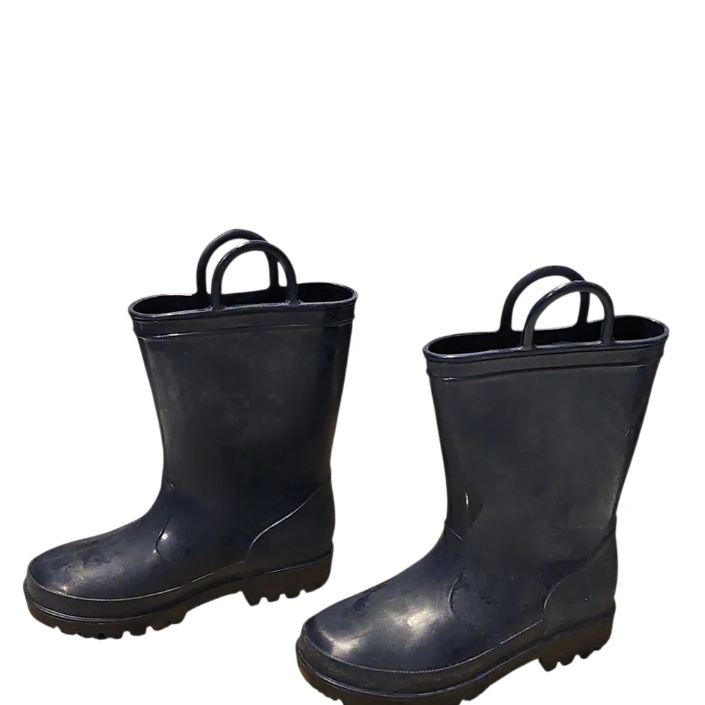 Capelli of New York Black Kids Rain Boots - Picture 1 of 5